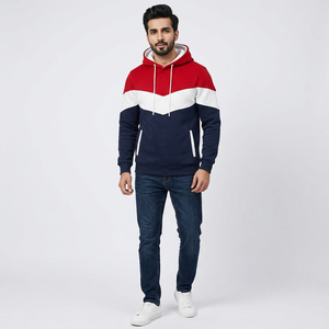 <b>High</b> Quality Custom Embroidery Printed Zipper Pullover Hoodie for Men Fleece Regular Fit Winter 100% Cotton Breathable Quick Dry - Product Image 1
