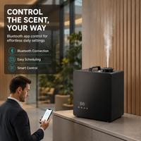 Diffuseur de parfum intelligent grande capacité, distributeur automatique de parfum commercial en métal, diffuseur d'huiles essentielles pour hôtel, double fonction