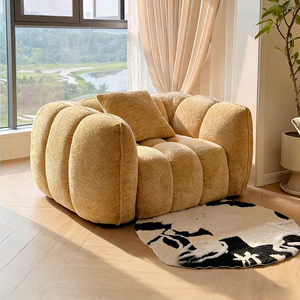 Divano Moderno Comprimibile Stile Crema Senza Telaio, Divano Lineare, Mobili per Soggiorno, Poltrone e <span class=keywords><strong>Divani</strong></span> di Lusso - Product Image 1