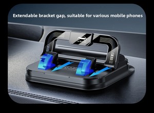 Supporto per Telefono da Cruscotto per Navigatore Auto con Porta Targa: Supporto 2-in-1 <span class=keywords><strong>Pieghevole</strong></span> e Girevole per Cruscotto - Product Image 6