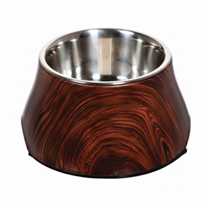 ชามให้อาหารสุนัขแมวทำจากไม้ชามให้อาหารสัตว์เลี้ยงทำจากสเตนเลสหรูหราออกแบบได้ตามที่ต้องการ - Product Image 1