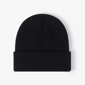 Bonnet d'hiver personnalisé avec logo brodé, bonnet tricoté pour le cyclisme, bonnet en acrylique doux à revers pour hommes - Product Image 4