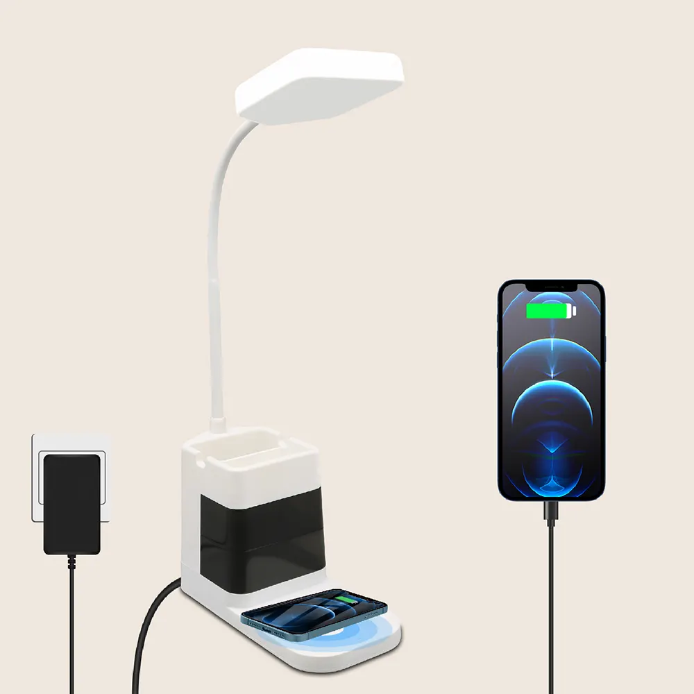 Traditional Simplicity book reading Light Eye-Care Light Touch Sensor with USB port charge wireless LED Desk Lamp