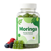 Gummies de Moringa sans sucre, marque privée OEM, très demandées, pour soutenir l'énergie et améliorer la fonction immunitaire