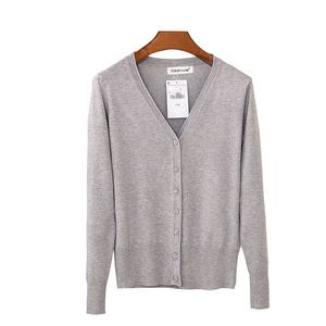 <span class=keywords><strong>Cardigan</strong></span> in maglia primavera autunno <span class=keywords><strong>Cardigan</strong></span> Casual a maniche lunghe con scollo a V in tinta unita maglione da donna - Product Image 3