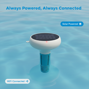 Moniteur de qualité de l'eau de <span class=keywords><strong>piscine</strong></span> sans fil WiFi YINMIK à énergie solaire, précision 0,1 <span class=keywords><strong>pH</strong></span>, détection du chlore résiduel, ORP, température - Product Image 3