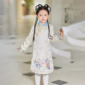 Vestido de invierno para niña, falda, ropa para niño, <span class=keywords><strong>Cheongsam</strong></span>, traje de estilo chino - Product Image 4