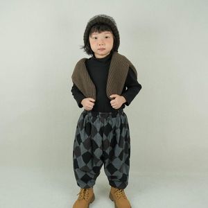 Pantalones de Invierno para Bebé, Cálidos, con Diseño de Cuadrícula de Diamantes, Pantalones Casuales Unisex para Recién Nacidos - Product Image 5