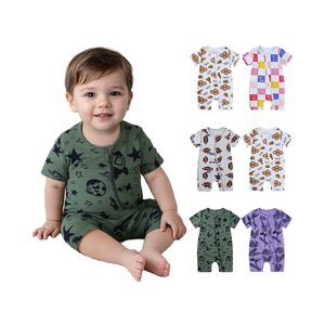 Nuevo mono de fibra de bambú para bebé, <span class=keywords><strong>bata</strong></span> informal de manga corta para hombre y mujer, botón para recién nacidos para verano de 0 a 6 <span class=keywords><strong>meses</strong></span> y <span class=keywords><strong>18</strong></span> <span class=keywords><strong>meses</strong></span> - Product Image 6