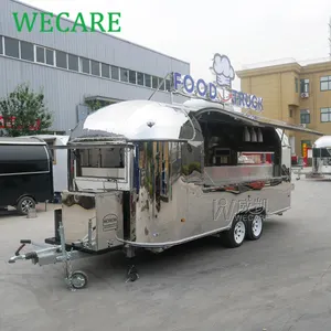 WECARE custom airstream мобильный трейлер для мороженого кофе из нержавеющей стали мобильный грузовик для пиццы быстрого питания для продажи в Европе