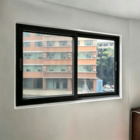 Ventana Corredera Exterior de Color Negro Resistente al Viento a Precio de Fábrica