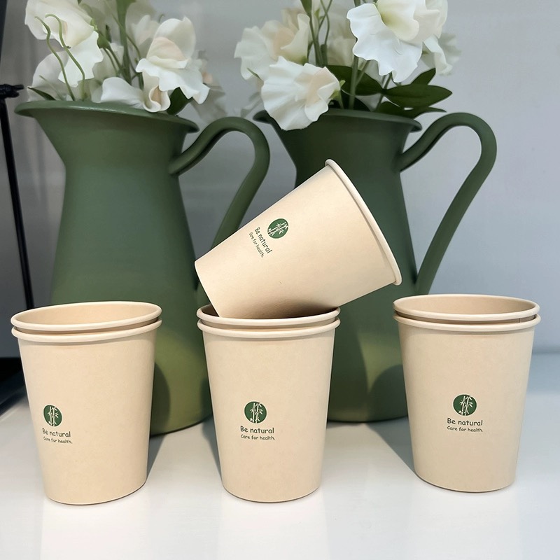 Customized Eco-Friendly Disposable Single Wall Coffee Paper Cup Bio-Degradable Take Away Cups for Hot Cafe Use