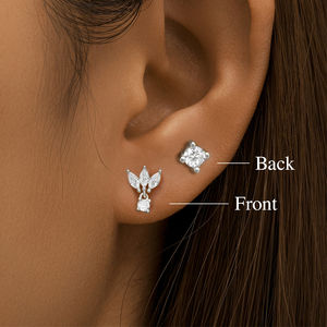 ROXI Venta al por mayor Pendientes de plata de ley 925 con circonita marquesa reversibles con cierre de rosca para mujer - Product Image 4