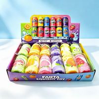 Nouveau produit transfrontalier le plus vendu : Jouets réalistes en forme de bouteille de boisson et de bouteille de fruit, jouets moelleux en PU à récupération lente