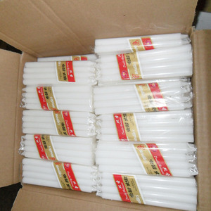 Cire de paraffine bâton lumineux religieux bougies de veillée de couleur blanche avec prix d'usine de bougie - Product Image 3
