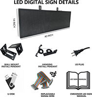 Panneau LED programmable P10 pour extérieur/intérieur, contrôle WiFi, tableau d'affichage personnalisable pour la publicité commerciale, les restaurants, les magasins
