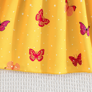 Girls' Animal Print Summer Dress 4-7 Years <b>Old</b> Cotton/Polyester Lace Sleeveless Princess Style Breathable Eco-Friendly - Product Image 6