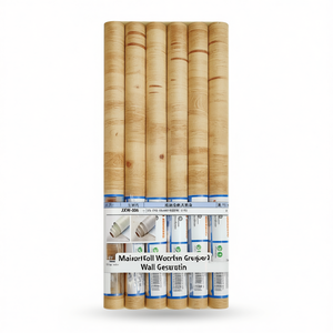 Papier peint imitation bois JXW-006, rouleau adhésif 45cmx2m pour décoration murale - Product Image 1