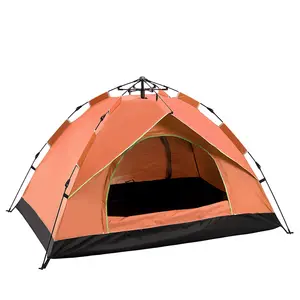 Camping Tent 3-4 Persoon Familie Double Layer Instant Setup Backpacken Tent Zon Onderdak Voor Wandelen