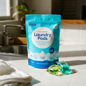 Tùy Chỉnh <span class=keywords><strong>In</strong></span> Ấn Logo Cleaner Lỏng Giặt Chất Tẩy Rửa Tập Trung Viên Nang Giặt Vỏ Bao Bì Túi Nhựa - Product Image 5