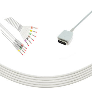 Compatible avec <span class=keywords><strong>Nihon</strong></span> <span class=keywords><strong>Kohden</strong></span> 8330A Câble EKG à connexion directe Cardiofax 10 fils Câble EKG IEC 4.0mm - Product Image 3