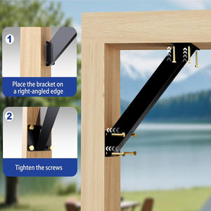 Support <span class=keywords><strong>d</strong></span>'<span class=keywords><strong>angle</strong></span> à 45 ° Kit de support de <span class=keywords><strong>connecteur</strong></span> à usage intensif <span class=keywords><strong>pour</strong></span> <span class=keywords><strong>pergola</strong></span> - Product Image 4