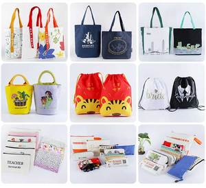 Custom Logo Cartoon Women's Cotton Canvas Tote Bag Eco-Friendly Fashionable Reusable Zipper Closure Outdoor Shopping Promotions