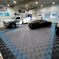 Carreaux de sol de garage Carreaux de sol en plastique imbriqués pour voiture Carreau de sol de garage à emboîtement