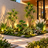 Arrangement de plantes artificielles prêt à poser, végétation artificielle commerciale pour aménagement paysager de centres commerciaux, restaurants, cafés, villas, salles d'exposition, décoration