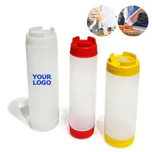 Home And Kitchen Tool Eco-Friendly Condiments Ketchup Dispenser Reusable Plastic Fifo Sauce Squeeze Bottle