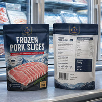 Sachet alimentaire laminé personnalisé avec logo imprimé pour viande congelée, sachet alimentaire en plastique de qualité alimentaire pour bœuf, poulet, fruits de mer