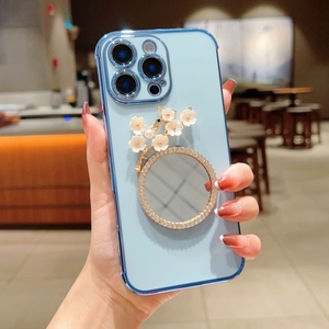 Para iPhone 11/12 Pro/13 <span class=keywords><strong>Mini</strong></span>/14 Plus Mirror Flower Funda a prueba de golpes Funda blanda, Funda para teléfono móvil para Google <span class=keywords><strong>Pixel</strong></span> <span class=keywords><strong>7A</strong></span> - Product Image 4