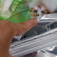 Sacs d'emballage en papier scellés à huit côtés, sacs à fermeture éclair auto-scellants, sachets stand-up aluminisés pour aliments pour animaux de compagnie et aliments pour chats