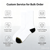 Chaussettes de sport vierges imprimables pour hommes et femmes, chaussettes de sport à semelle renforcée personnalisables par sublimation, vente en gros ODM