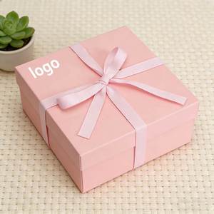 Custom Luxury Recyclable Printing for Perfume <b>Gifts</b> <b>Pink</b> Ribbon Flap Folding Packaging <b>Gift</b> <b>Box</b> - Product Image 1