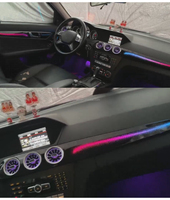 Kit de Luces LED Ambientales Interiores Premium Autowellus de 12V para W204 Clase C 2010-2014, Decorativas y Coloridas para Puertas y Tablero