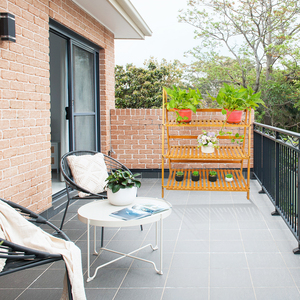 Soporte multicapa para flores, estante <span class=keywords><strong>de</strong></span> almacenamiento para macetas, <span class=keywords><strong>escalera</strong></span> <span class=keywords><strong>de</strong></span> exhibición <span class=keywords><strong>de</strong></span> bambú, estante plegable para macetas <span class=keywords><strong>de</strong></span> 3 niveles - Product Image 3