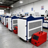 Machine de soudage laser à fibre portative 4-en-1 de 1500W, 2000W, 3000W, refroidie par eau, pour cadre de porte d'ascenseur en acier inoxydable