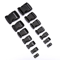 MeeTee F5-6 10-50mm Boucles de Dégagement Latérales En Plastique Noir Ajustement Sécurité Cartable Boucle pour Ceinture de Sac À Dos Accessoires