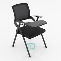 Chaise de formation pliable Foshan avec tablette d'écriture intégrée pour l'école, la salle de conférence, le bureau et les réunions