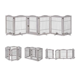 Barrière bon marché de haute qualité pour animaux de compagnie clôture pour animaux de compagnie clôture de sécurité intérieure jeu à la maison pour bébé clôture en bois massif pour tout-petits porte pour animaux de compagnie - Product Image 6