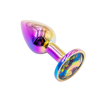 Lot de Plugs Anaux Colorés en Alliage d'Aluminium avec Perles et Bijoux, Mini Masseur de Prostate, Godemiché en Métal