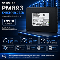 Unidad de Estado Sólido (SSD) Empresarial Samsung PM893 MZ7L31T9HBLT-00A07 de 1.92TB, SATA 2.5'', SATA 6Gb/s, V-NAND TLC, 550MB/s, para Servidor