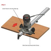 Gabarit de fraisage en aluminium à serrage stable pour projets de rainurage du bois intensifs, facile à utiliser, léger (0,5 kg), fabriqué à Taïwan