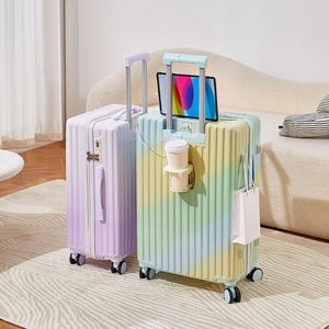 20-inch High-value Unisex Silent Rotating Wheel <strong>Suitcase</strong> Multifunctional Cup Holder with Lock Luggage case <strong>Suitcase</strong> - Product Image 4