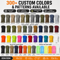 Cordon de parachute tressé en nylon de type III à 7 brins, 4 mm, 550 Paracord, plus de 300 couleurs personnalisées, pour équipement tactique