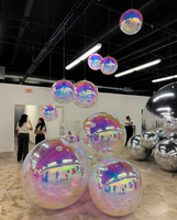 Ballon miroir géant de 100 cm, 1 m, 40 pouces pour la décoration, sphère scintillante scellée, grande boule brillante, publicité, ballon miroir gonflable