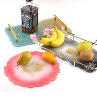 Super grand plateau en Silicone, moule fluide, fabrication de sous-verre irrégulier, fournitures d'art en résine époxy, créez votre propre plateau, moules en résine époxy
