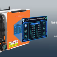 Machine de nettoyage au laser portable mini 300W/500W à 12 modes réglables pour l'acier inoxydable et l'aluminium, décapant pour bois