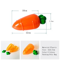 Boîte d'emballage transparente en plastique en forme de carotte pour bonbons, cadeaux et jouets, idéale pour Pâques, mariages et anniversaires